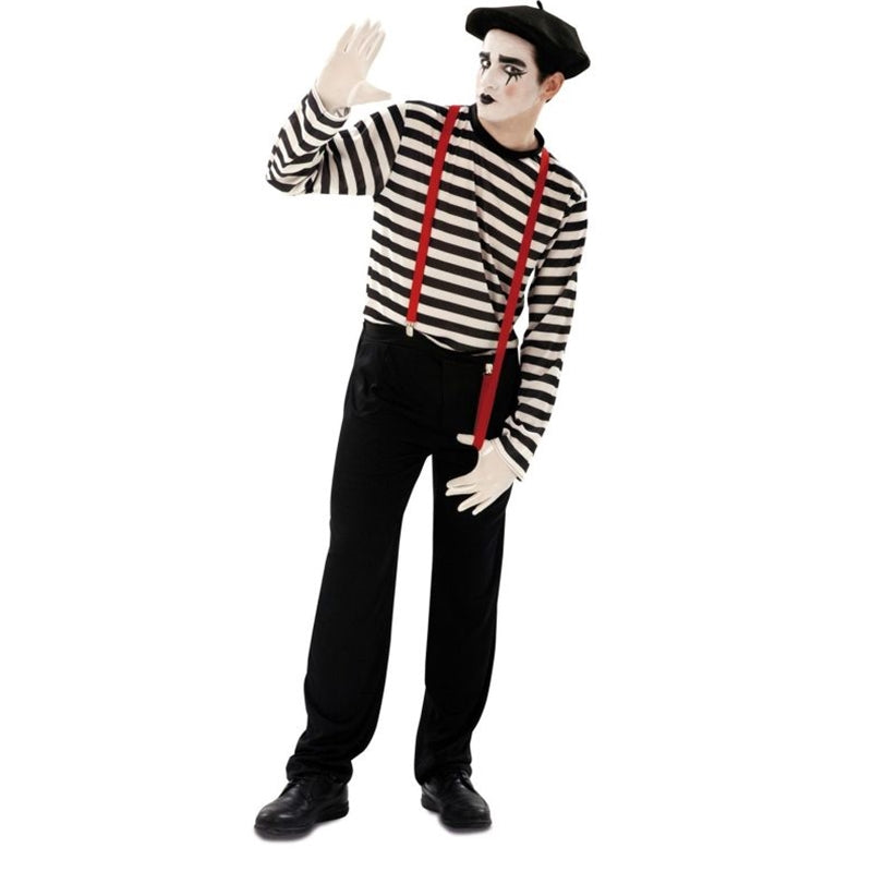 Mime Clown Adult Men's Costume