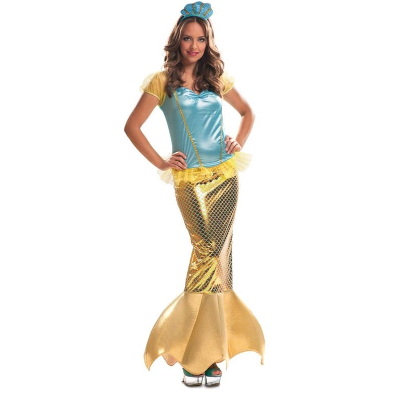 Gold and Blue Mermaid Women's Adult Costume