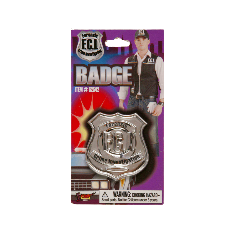 Silver Forensic Crime Investigation FCI Police Badge