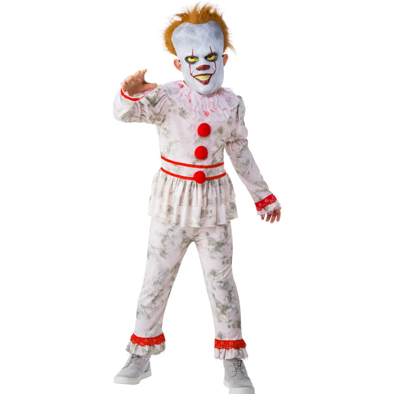 Scary Evil Clown Kids Costume
