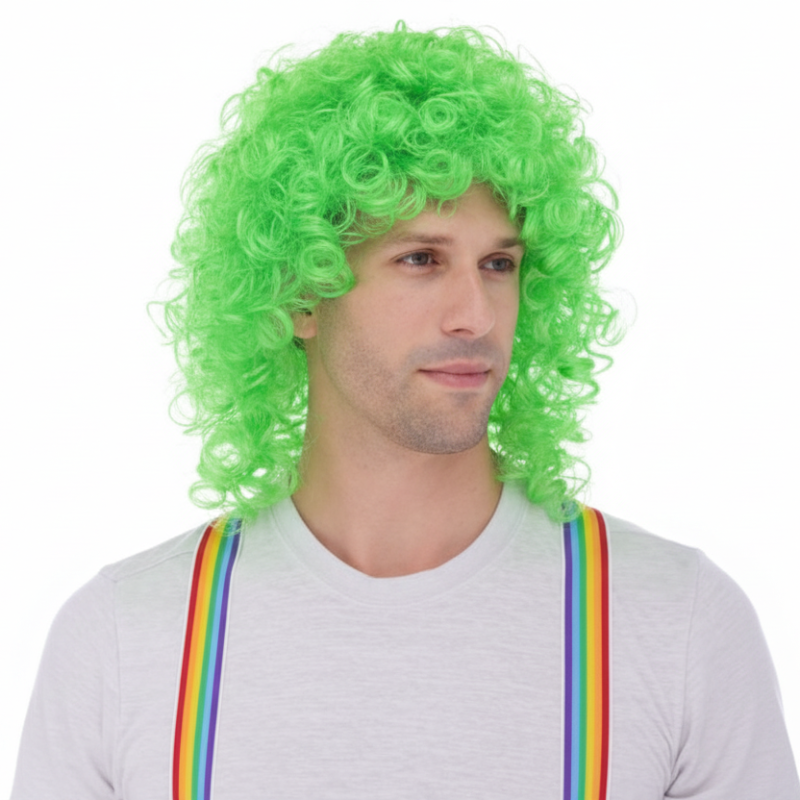 Long Unisex Curly Clown Wig