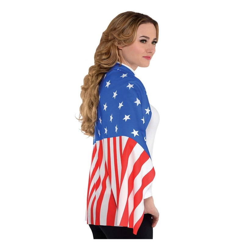 Patriotic Red, White, and Blue Cape