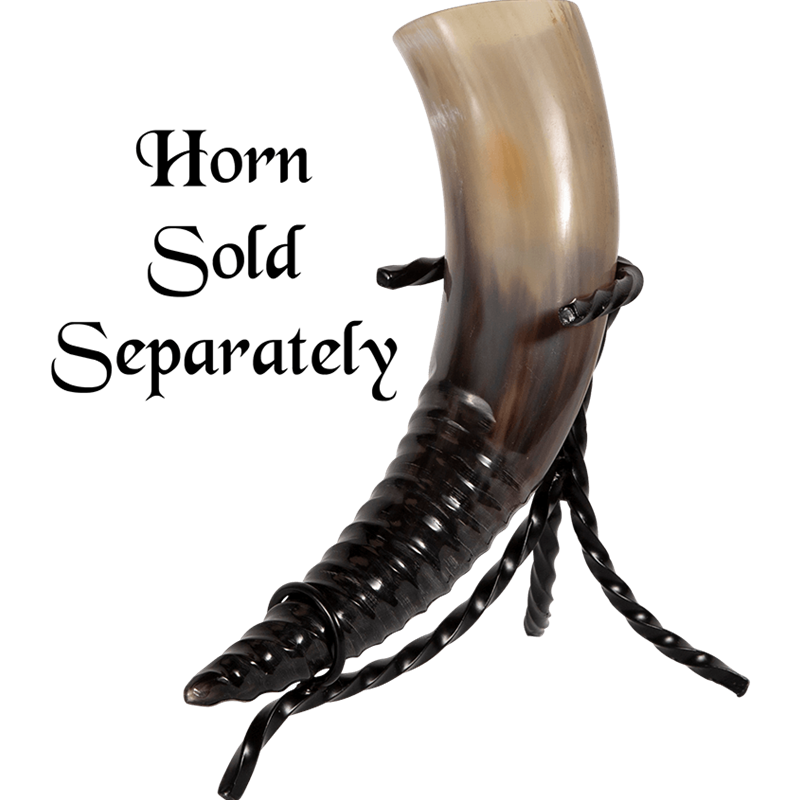 Twisted Iron Drinking Horn Stand