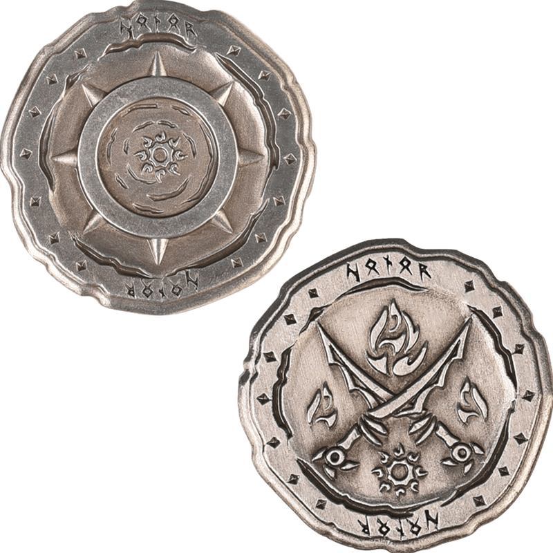Silver Orc Coins for LARP (Set of 10)