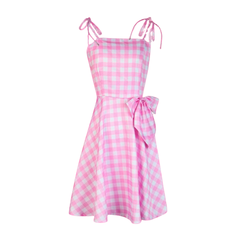 80's Ladies Sundress Pink Adult Costume