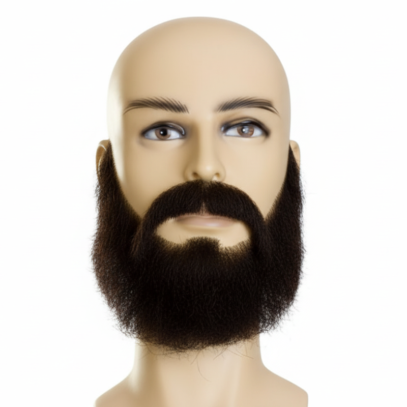 Human Hair Beard and Moustache Set