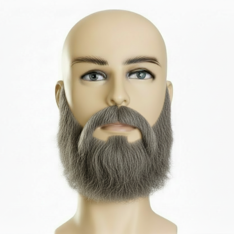 Human Hair Beard and Moustache Set