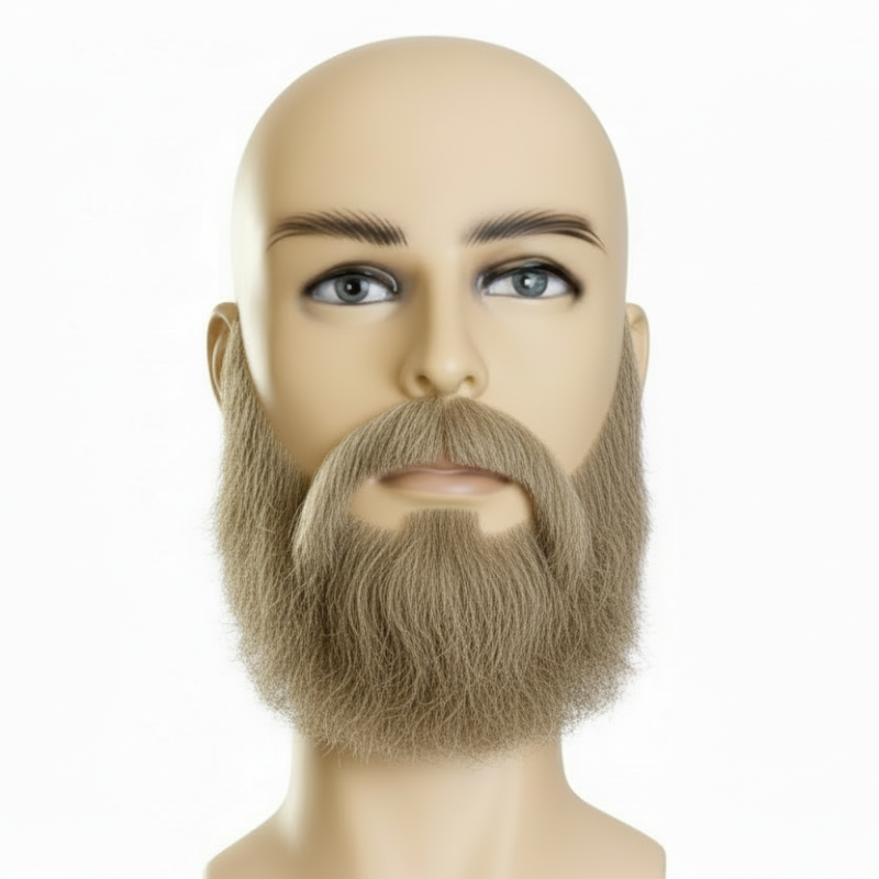 Human Hair Beard and Moustache Set