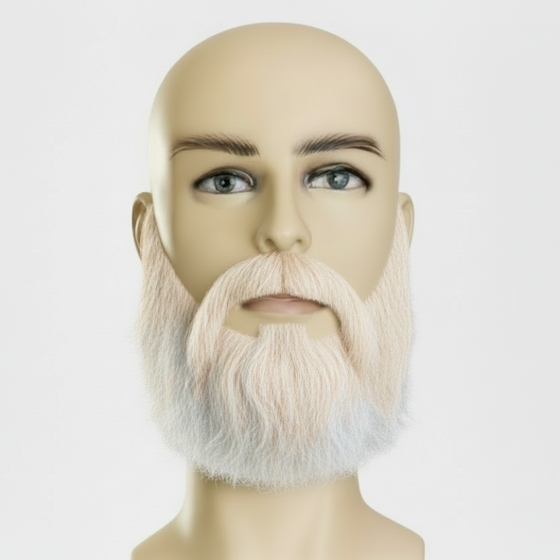 Human Hair Beard and Moustache Set