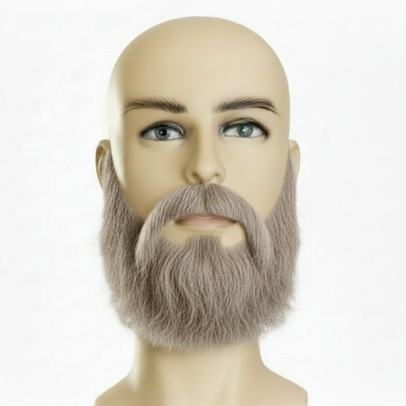 Human Hair Beard and Moustache Set