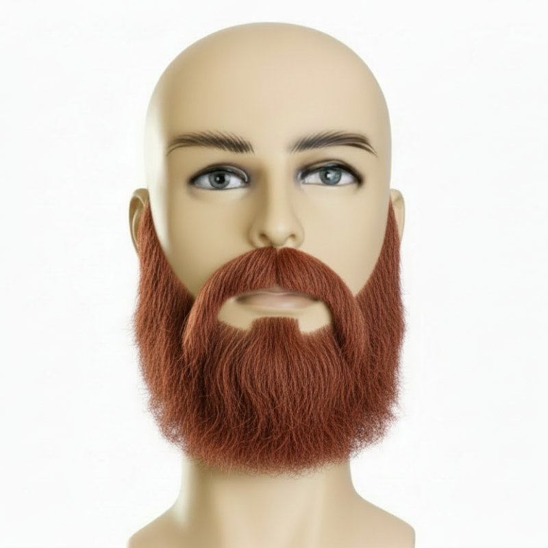 Human Hair Beard and Moustache Set