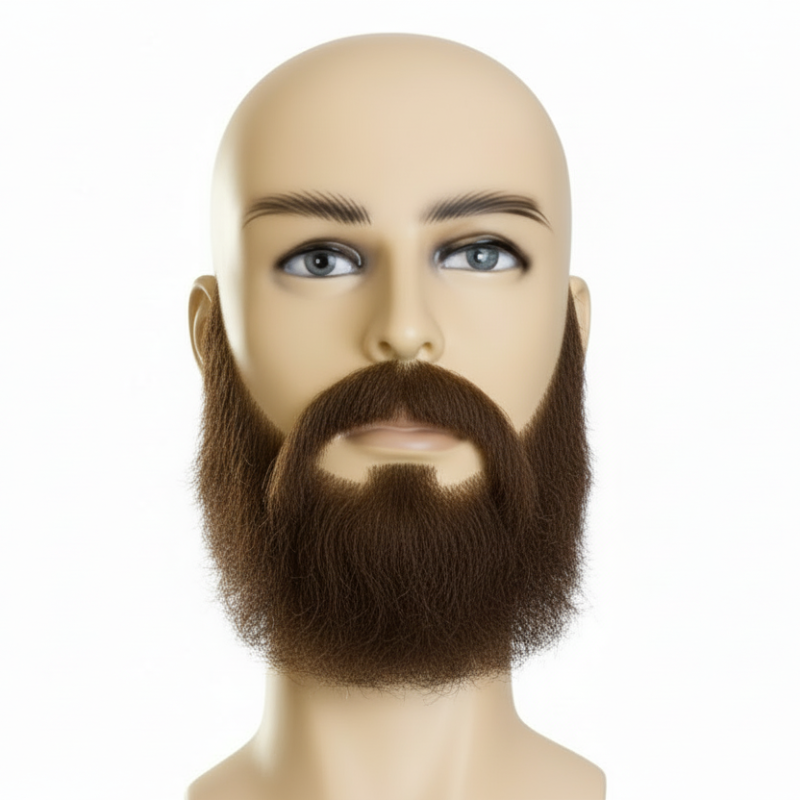 Human Hair Beard and Moustache Set