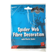 Fake Spiderweb Halloween Decoration with Plastic Spider