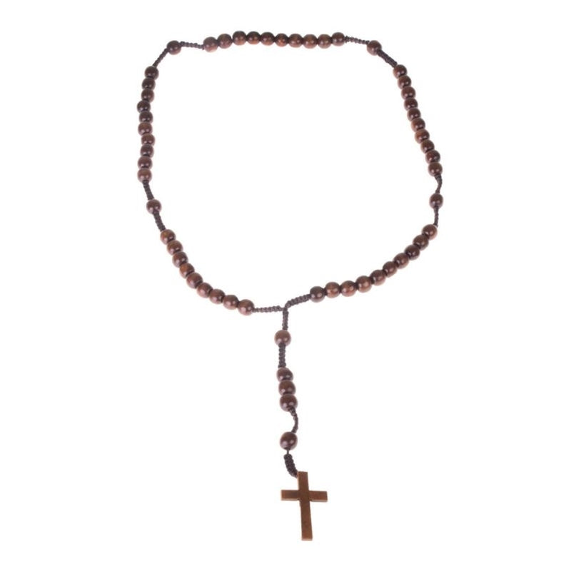 Wooden Prayer Beads with Cross