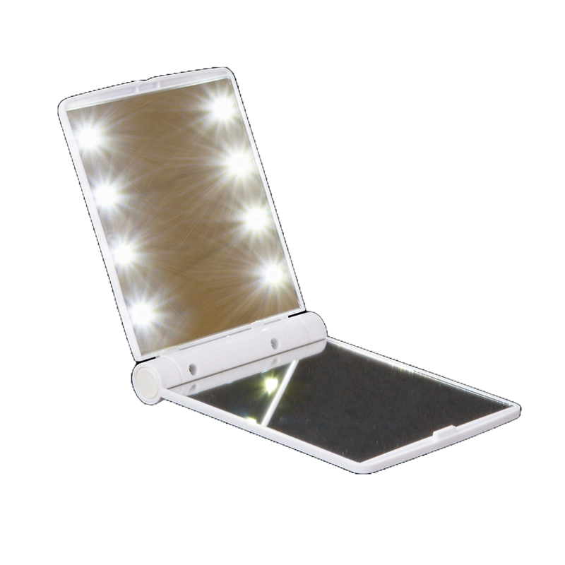 LED Light-Up Cosmetic Makeup Compact Mirror