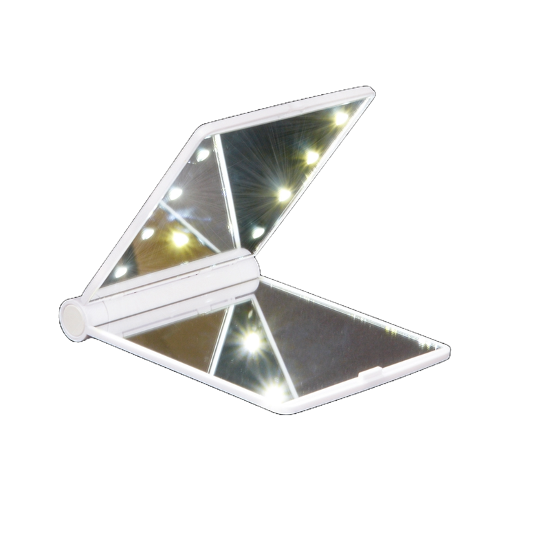 LED Light-Up Cosmetic Makeup Compact Mirror