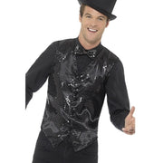 Black Adult Sequin Vest