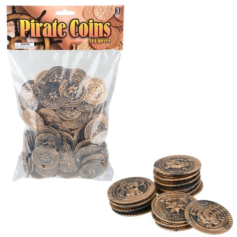 144 Pack of Aged Gold Pirate Coins