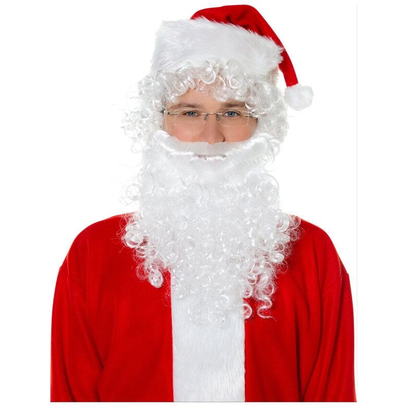 Curly Santa Wig and Beard Economy