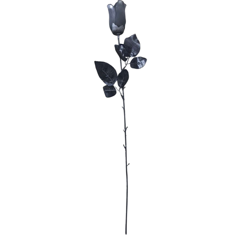 Gray Rose with Black Stem