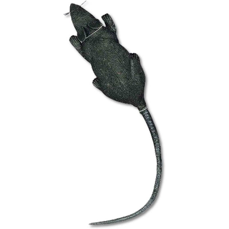 Black Rubber Rat Prop Decoration