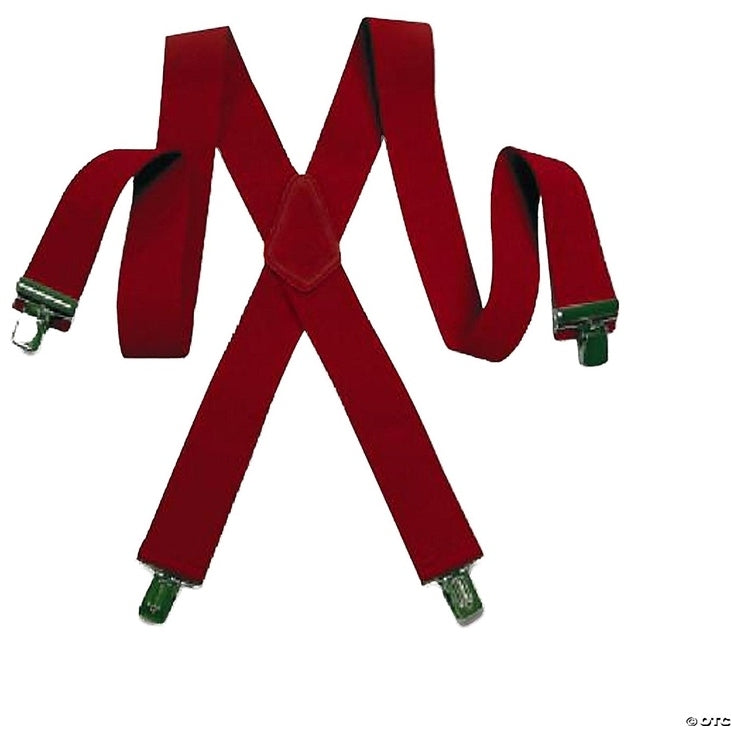 Heavy Duty Red Suspenders 2"