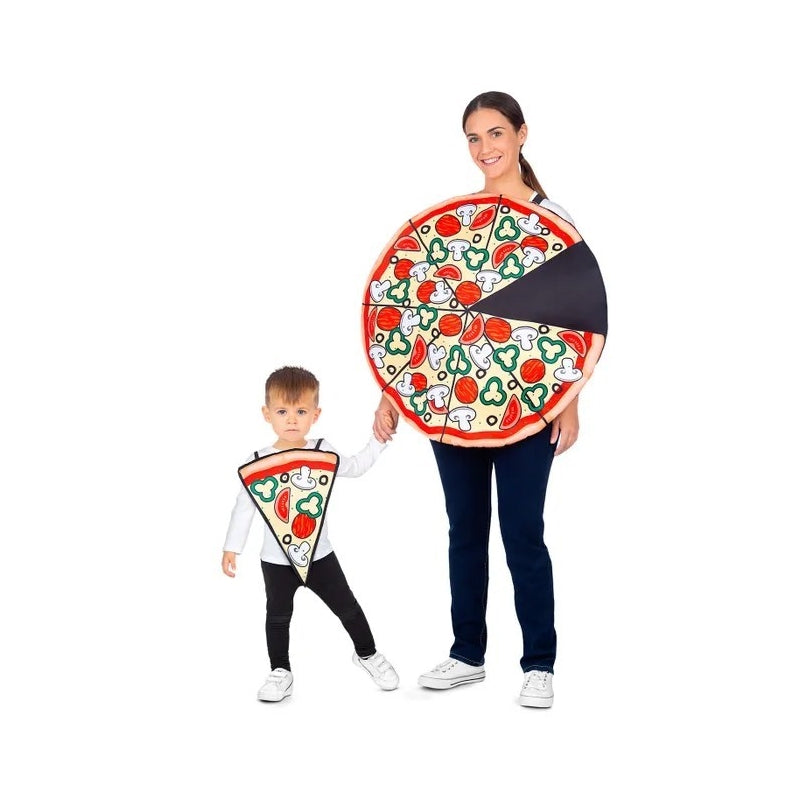 Pizza Adult Costume w/Slice Child Costume