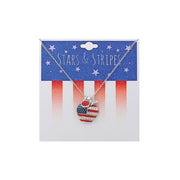 American Flag Apple Necklace 