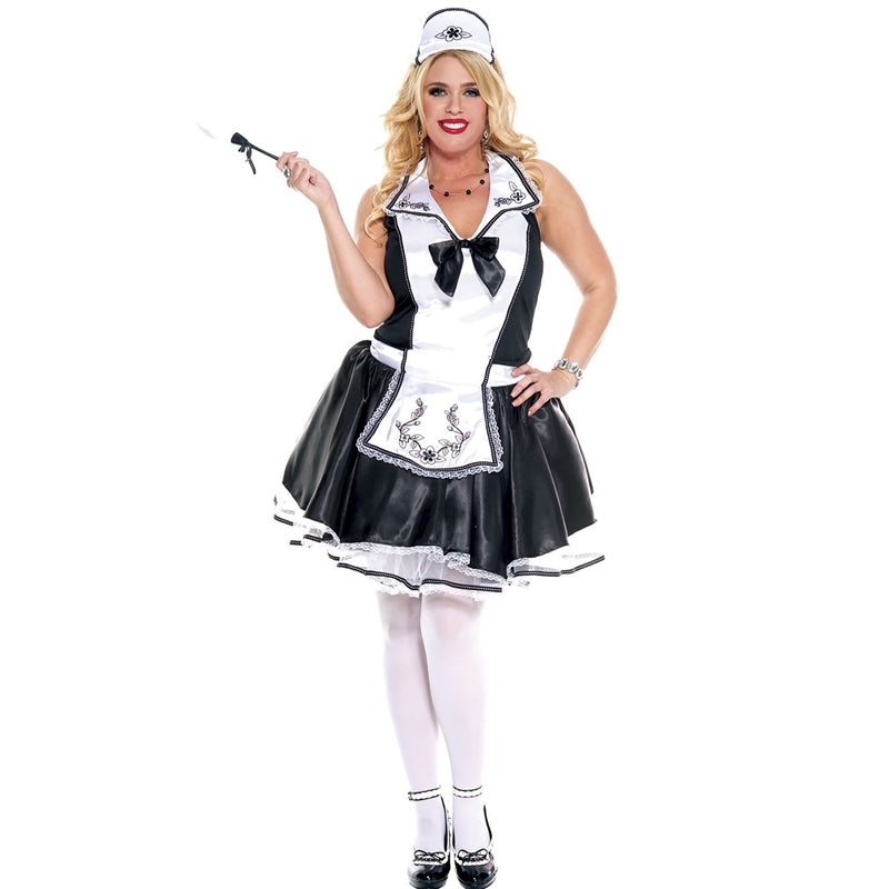 Elegant French Maid Adult Plus Size Costume