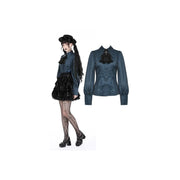 Blue Doll Ruffle Neck Blouse Adult