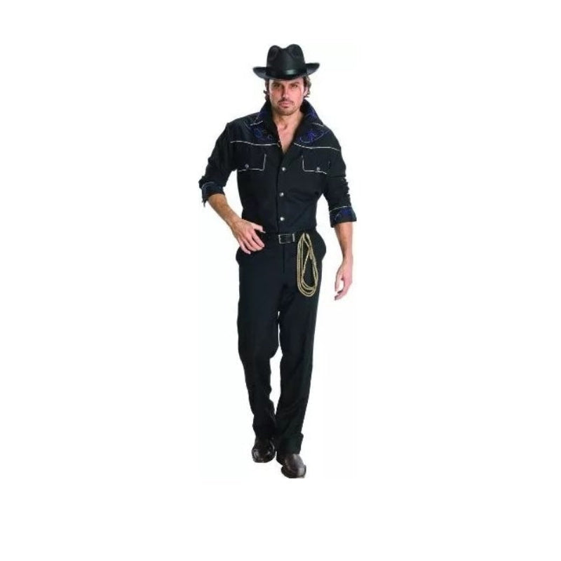 Cowboy Black 2pc Adult Costume Size XL