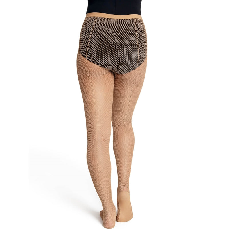 Professional Fishnet w/Seam Caramel Adult