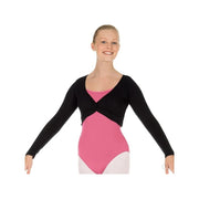 Twist Front Crop Sweater Adult Black