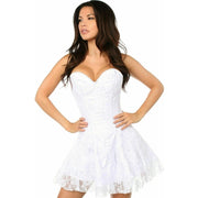 Lavish White Lace Corset Dress