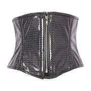Mini Cincher Steel Boned Rainbow Fishnet