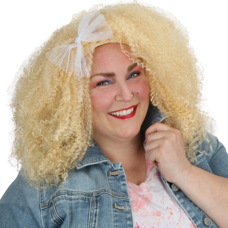 80's Women's Wig with Bow