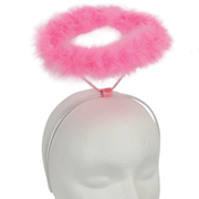 Pink Angel Halo with Marabou Feathers