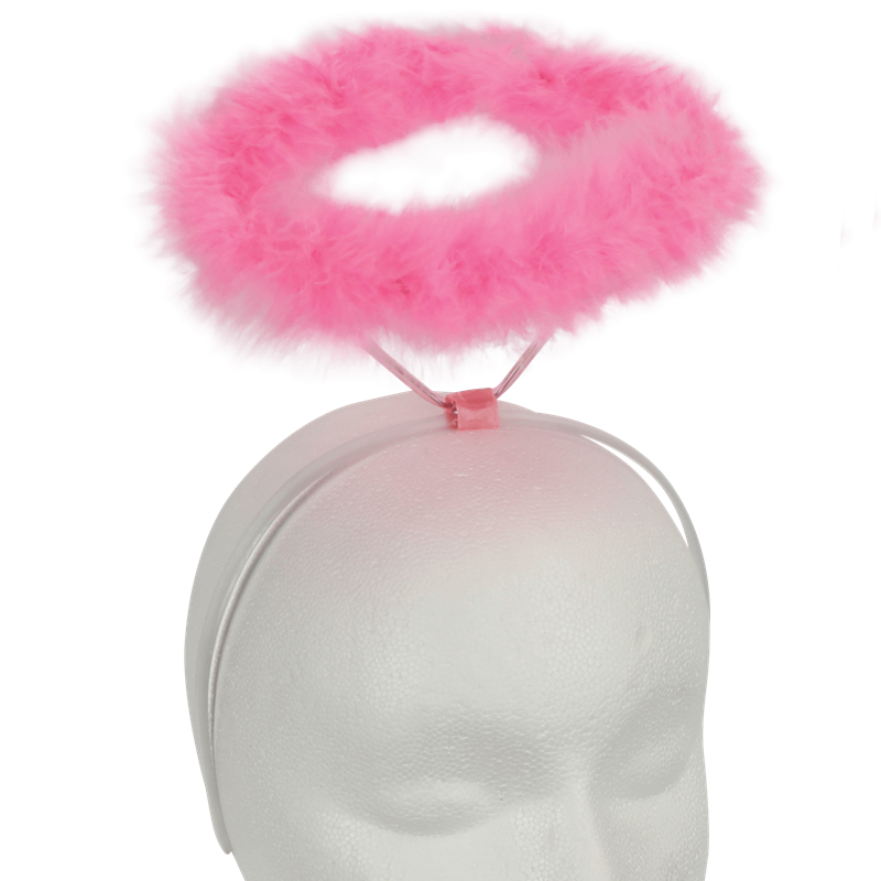 Pink Angel Halo with Marabou Feathers