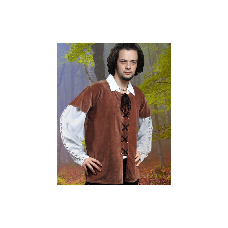 Medieval Vest Adult Brown Large