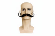 Human Hair Moustache Oversize Handlebar Black 