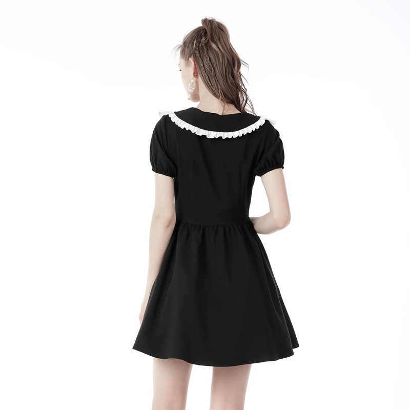 Gothic Embroidered Contrast Dress Adult