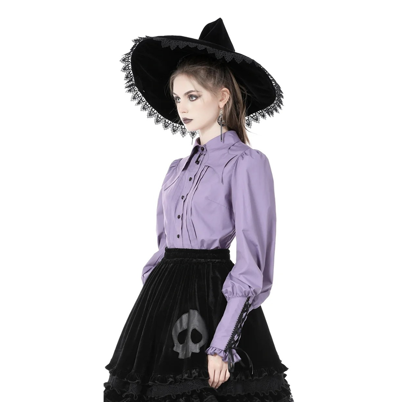 Witch Blouse with Star Collar Adult