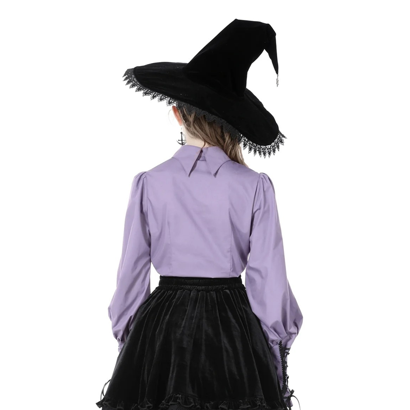 Witch Blouse with Star Collar Adult