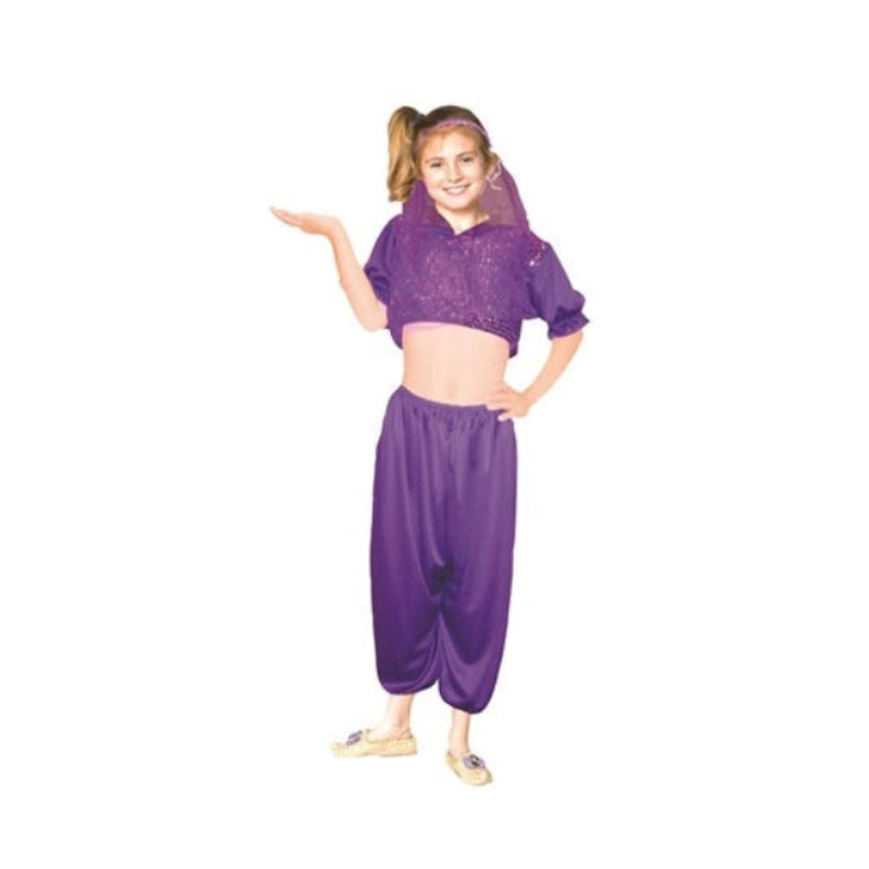 Harem Girl Purple Child Costume Size Medium