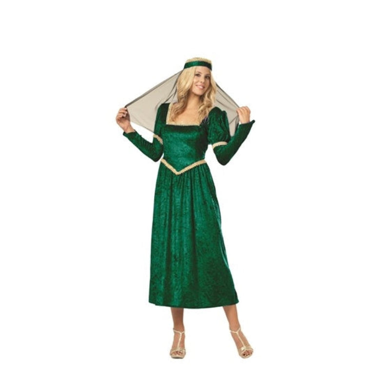 Renaissance Princess (2pc) Green Adult Costume