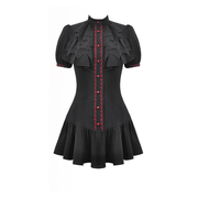 Gothic Dress with Blood Crystal Buttons- Extra Small Adult