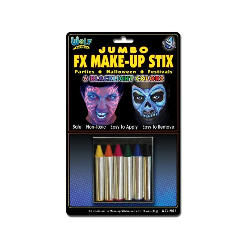 Face Paint Crayons (6pk) Jumbo Neon 