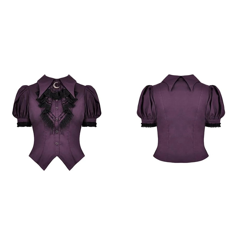 Purple Frilly Moon Blouse Adult