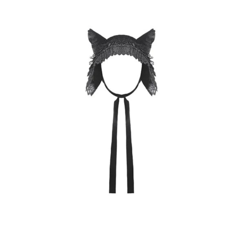 Velvet Cat Ear Bonnet Adult