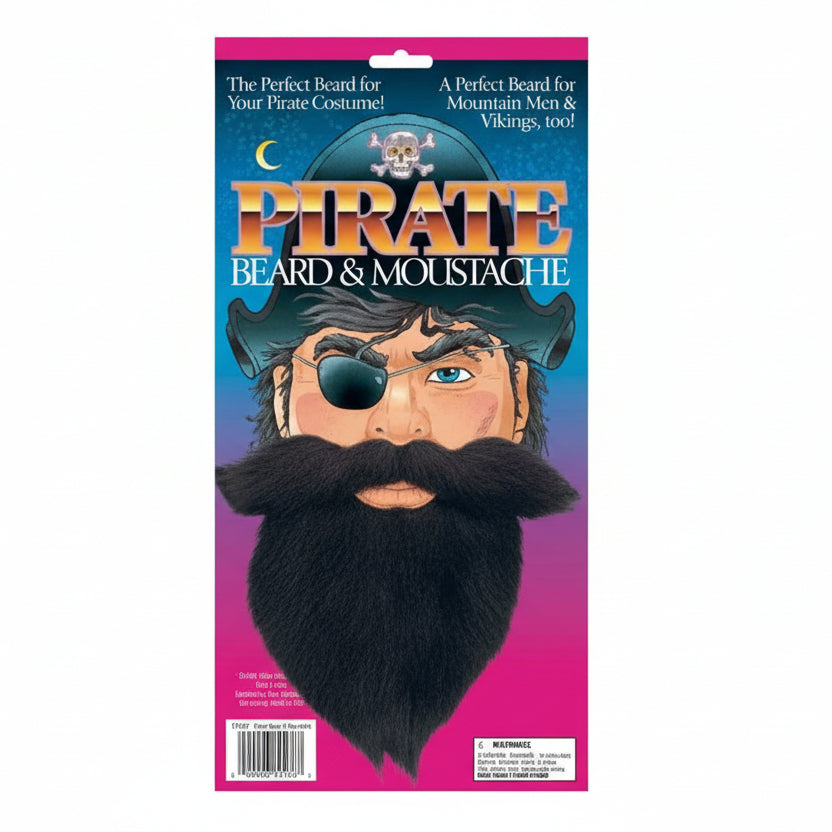 Pirate Beard & Moustache Black
